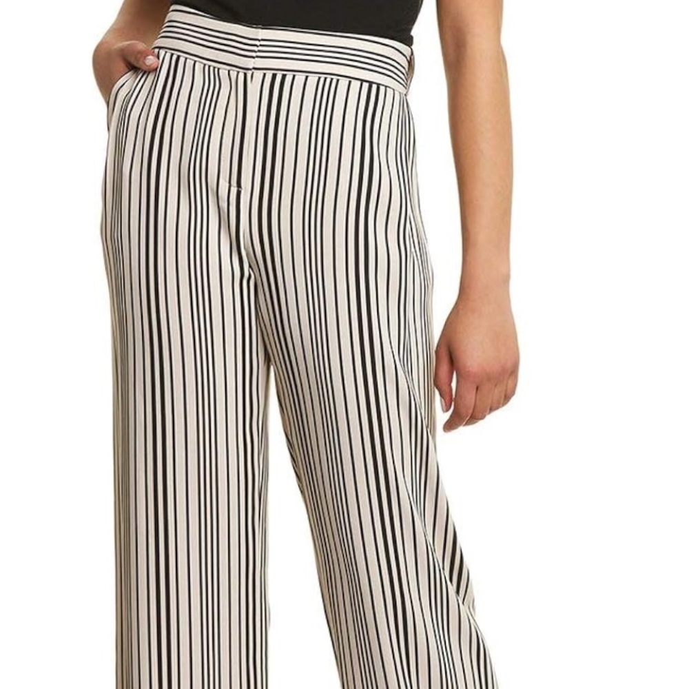 Halston Heritage Pin Stripe Wide Leg Flowy Pants